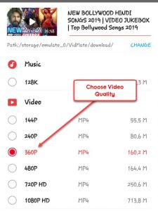 choose video quality for youtube video